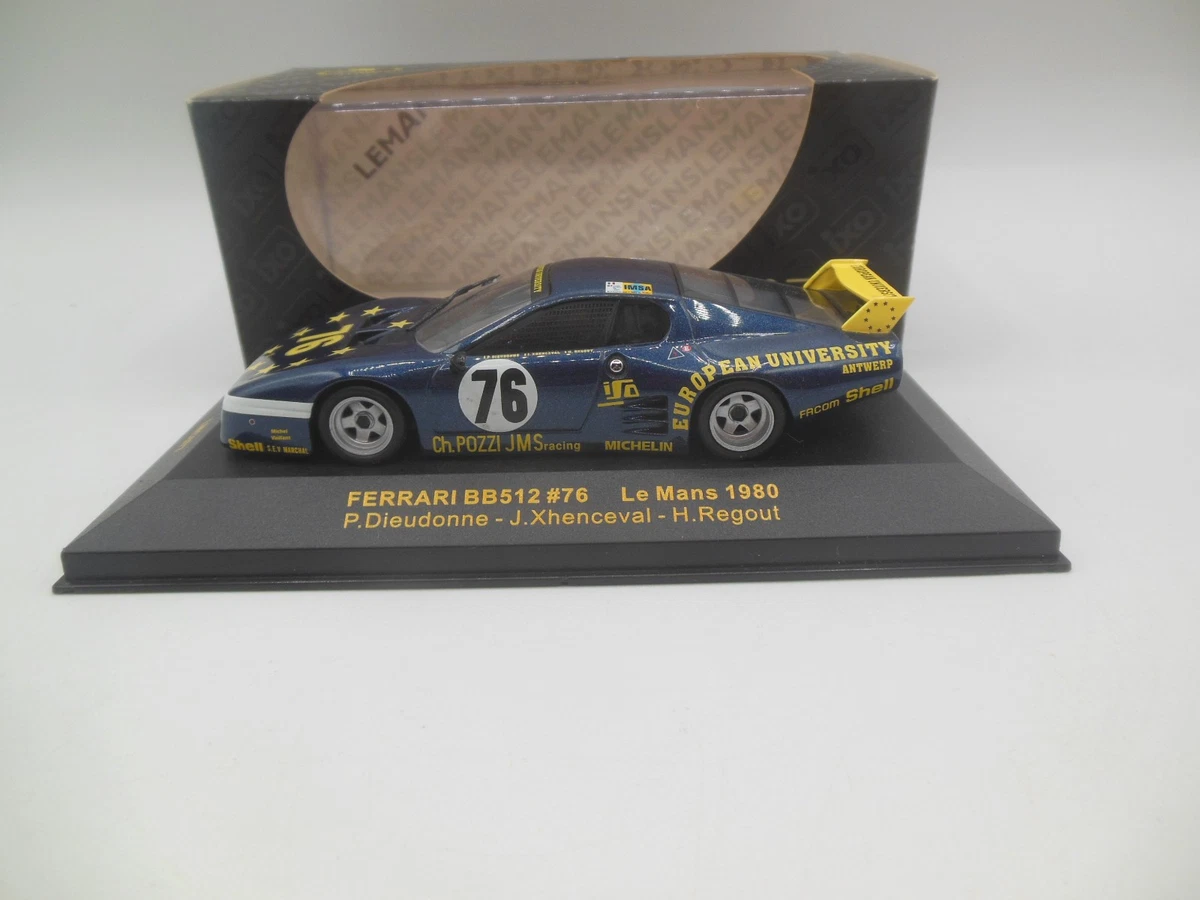 Miniature IXO 1/43 - Ferrari BB512 #76 Le Mans 1980 (LMC077) NEUVE