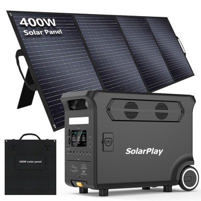 2026 SolarPlay Q3600 3840Wh Tragbare Powerstation fur Camping, RV, Stromausfall
