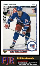 Mark Janssens 1990-91 Upper Deck #298 New York Rangers Rookie