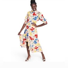 Rixo X Target Floral Mock Neck Cascade Ruffle Garden Party Long Midi Maxi Dress