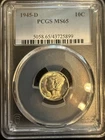 1945-D Mercury Dime | PCGS MS65