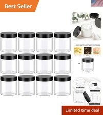 Compact 4 Oz Plastic Jars with Leak-Proof Lids Perfect for Cosmetics Travel