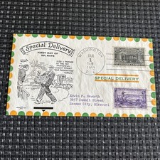 1952 Washington DC USA Special Delivery First Day Cover First Day Of 20Cent Rate