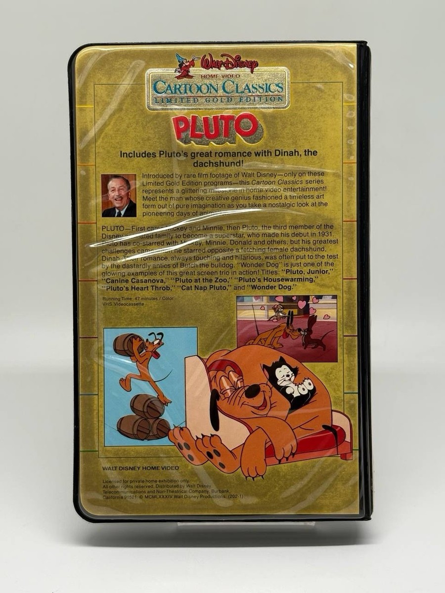 Walt Disney Pluto Cartoon Classics Limited Gold Edition w/ Insert