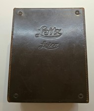 VINTAGE LEITZ / LEICA LEATHER RIGID SMALL CAMERA - LENS CASE / BOX 1