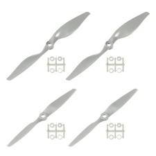 4Pcs RC Propellers 2 Vane Blades Props 6x4" 7x5" Grey with Adapter Rings