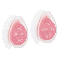 Craft Ink Pads for Stamps, 2 Pcs Washable Finger Print Ink Pad Rainbow, Dark Red