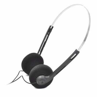 Retro Over Ear Wired Headphones 3.5mm Vintage Stereo Headset Black