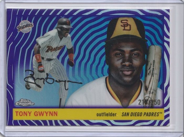 TONY GWYNN 214/250 VIBRATIONS REFRACTOR 2025 TOPPS CHROME PLATINUM ANNIVERSARY