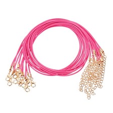 20pcs Waxed Necklace Cord Bulk, 18" 1.5mm Necklace Ropes Hot Pink