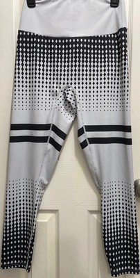 Matrix Black Striped leggings Xs High waist Enhanced Scrunched