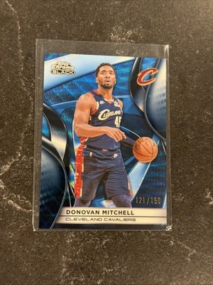 2025-26 TOPPS CHROME BLACK DONOVAN MITCHELL #25 BLUE REFRACTOR /150