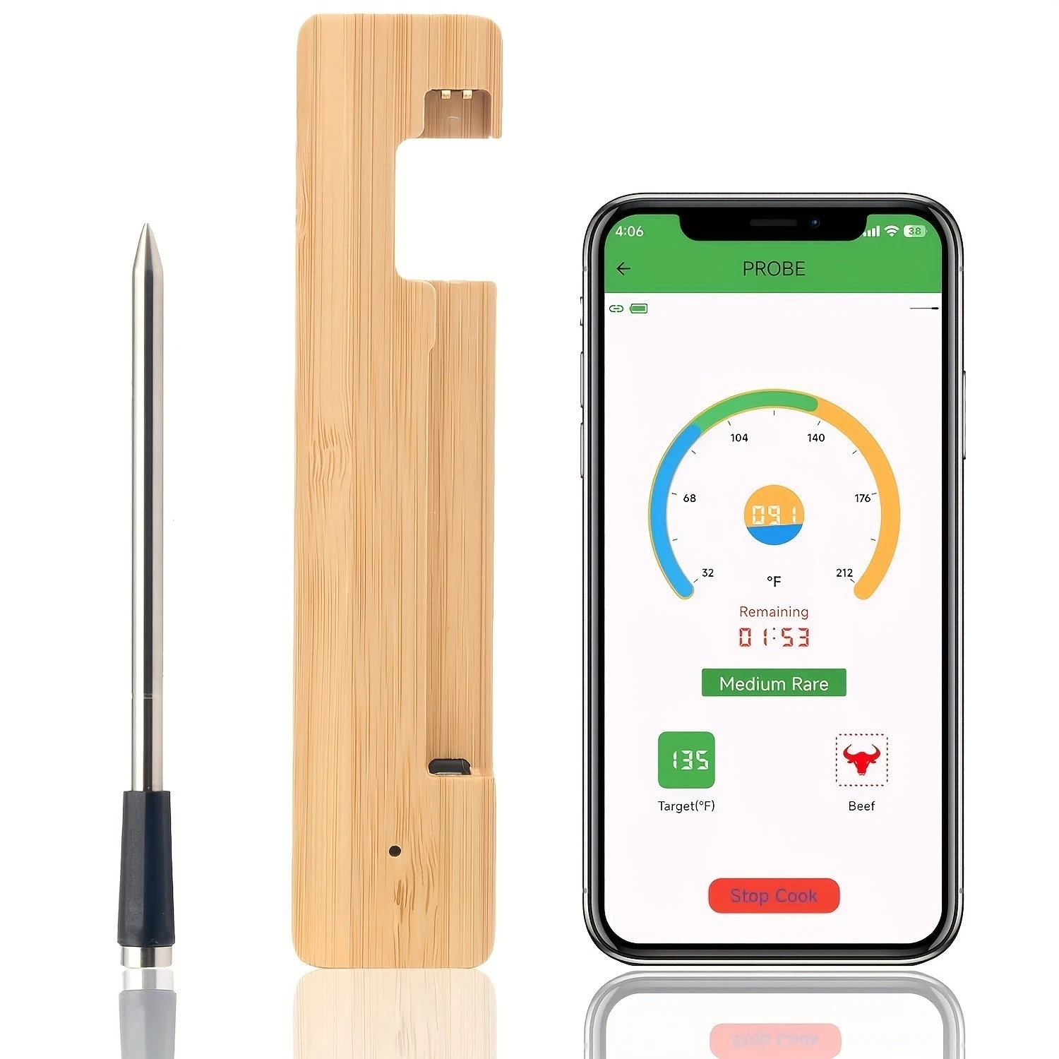 Wireless Smart Meat Thermometer - APP-Controlled for Grilling & Precise Cooking
Opens in a new windo