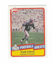 1989 SWELL FOOTBALLL GREATS FRANK GIFFORD #77