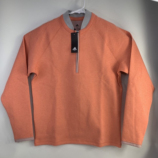 Zip Pullover Golf Sweater Coral Pink 