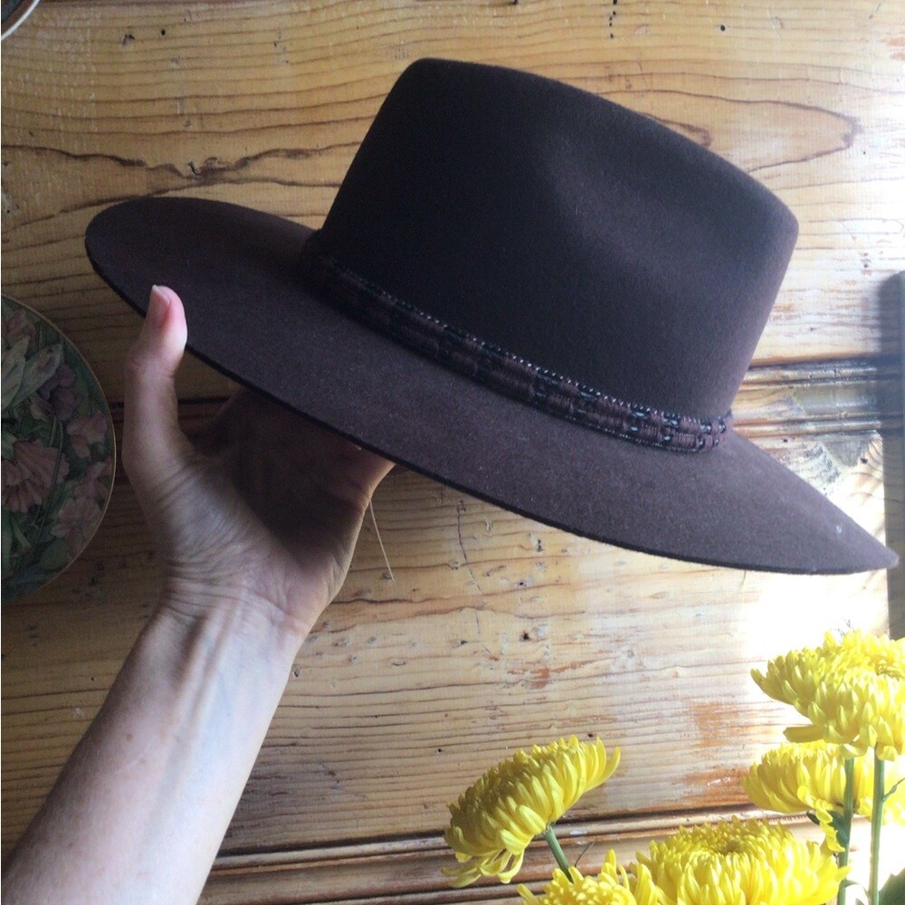 RARE Wyeth  Noake banded Rancher ... wyeth | Accessories | Wyeth Noake Rancher Style Hat 4 Brim  main image 2
