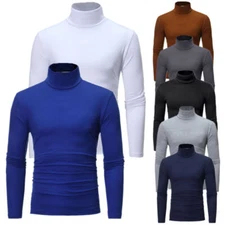 Men Shirts Mock Neck Tops Base Layer Top Long Sleeve Shirt Outdoor Pullover Tee