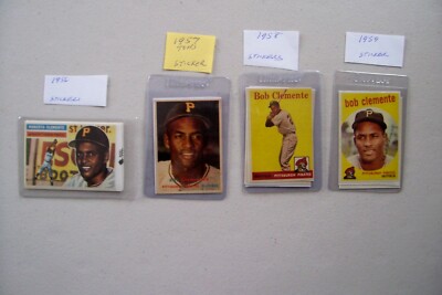 (017B) 1990 GIANT EAGLE ROBERTO CLEMENTE  REPRINTS 50S-60S-70S STICKERS.