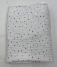 Aden  Anais Essentials Baby Blanket Newborn Swaddle White Sprinkle 100 Cotton