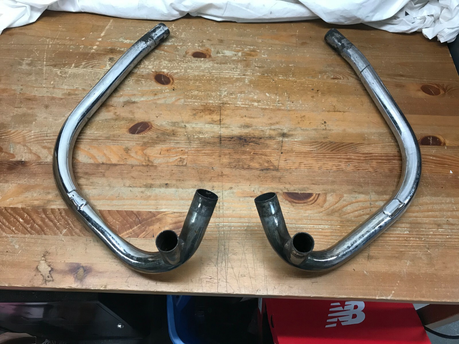 1976 Triumph T140V Bonneville Exhaust Pipe Headers Left Right T140 V