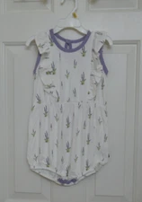 NWT Kyte Baby Lavender Floral Bouquet Bubble Romper sz 12-18 Months 2t 3t
