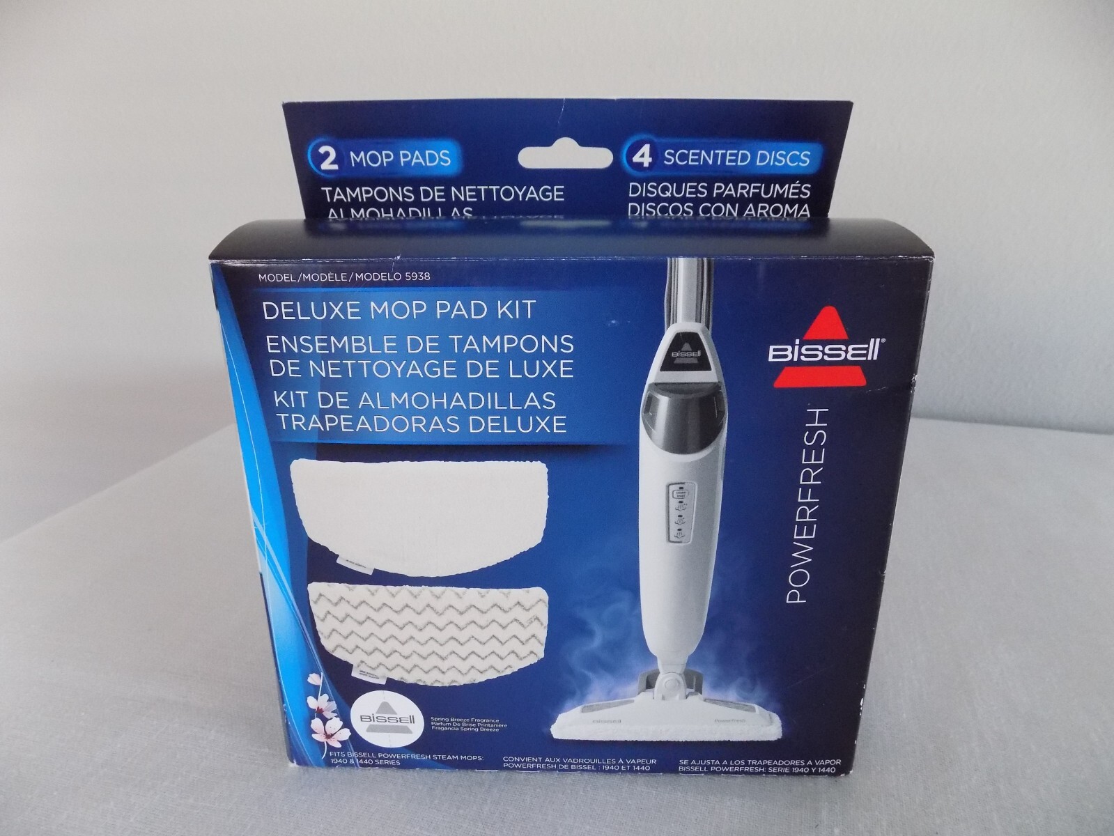 New Bissell PowerFresh Model 5938 DELUXE MOP PAD KIT Steam Pads & 4