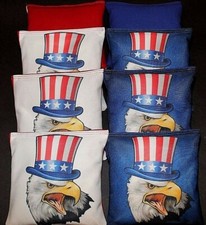 Custom USA Bald eagle Uncle Sam 8 cornhole ACA regulation cornhole bags B31