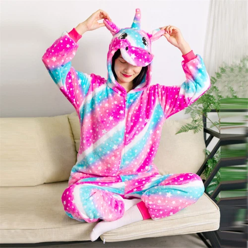Unisex Pyjama Pajamas Kigurumi Onesie11 Adult Animal Xmas Cosplay Costume New - Picture 16 of 19