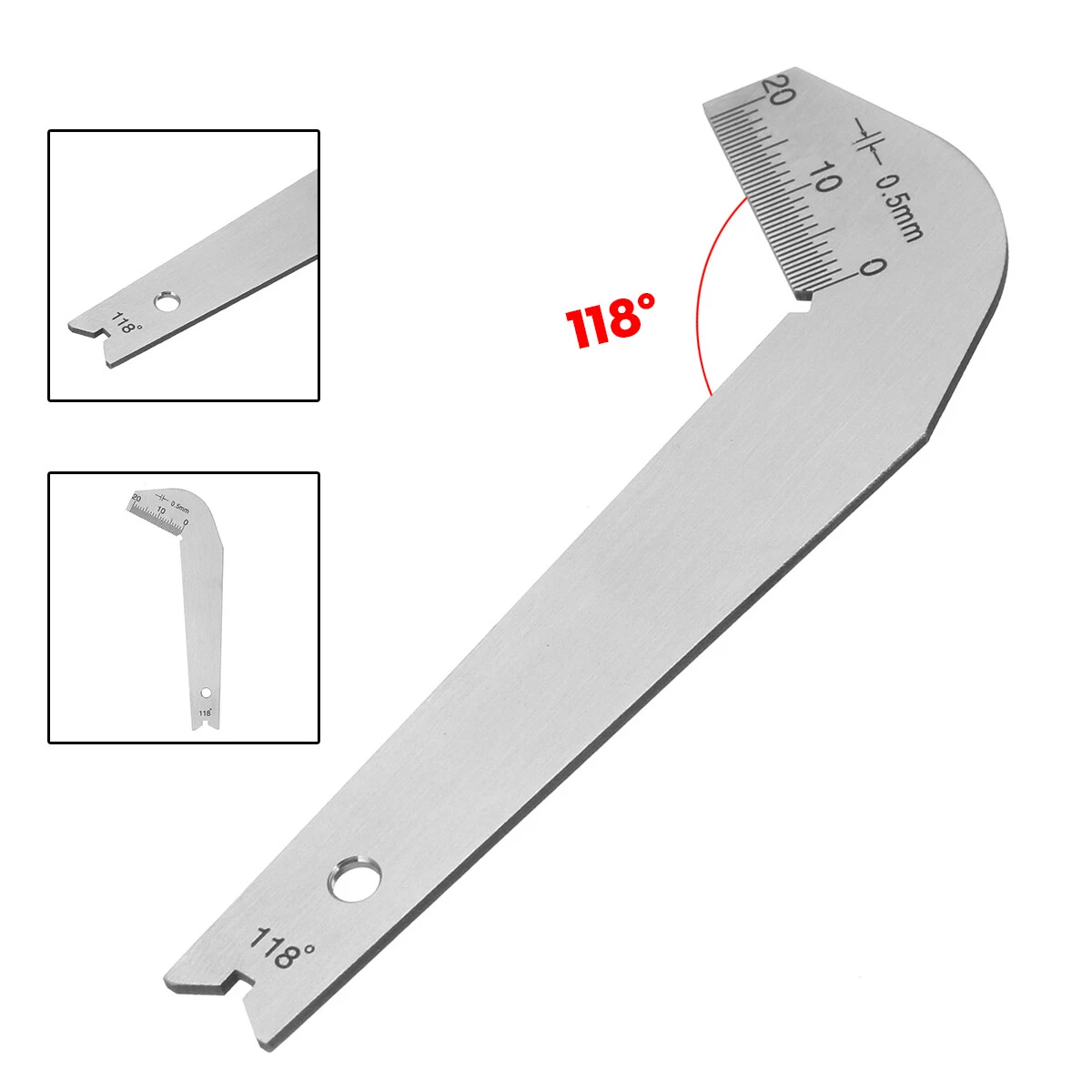 Drill bit sharpening angle outlet