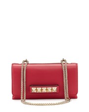 100% AUTH NEW VALENTINO GARAVANI FUCHSIA VA VA VOOM ROCKSTUD CLUTCH BAG/HANDBAG
