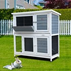 RABBIT HUTCH HUTCHES RUN RUNS BUNNY BUSINESS 41" GUINEA PIG HUTCH BB-41-DDL-HR