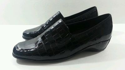 ara Women's Shiny Black Loafers - 5.5 Germany