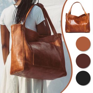 large soft leather tote