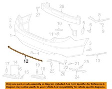 HONDA OEM 18-22 Accord Rear Bumper Bumper Components-Lower Molding 71512TVAA00