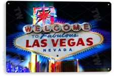 TIN SIGN Welcome to Las Vegas Hotel Casino Metal Décor Wall Art Nevada A701
