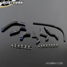 Silicone Radiator Hose Pipe Kit Fit For SUZUKI SAMURAI 1986-1995 USA Stock Black