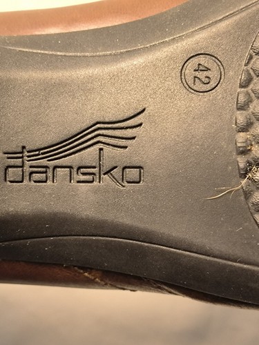 Dansko Brown Leather Frannie Slip on 55000230200 Sz. 42 stud accent closure - Picture 3 of 8