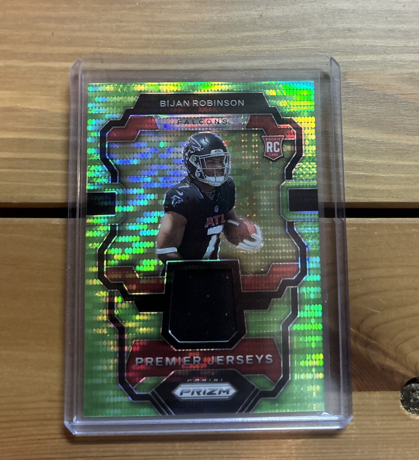 2023 Panini Prizm Bijan Robinson RC Neon Green Premier Jerseys #PJ-BR