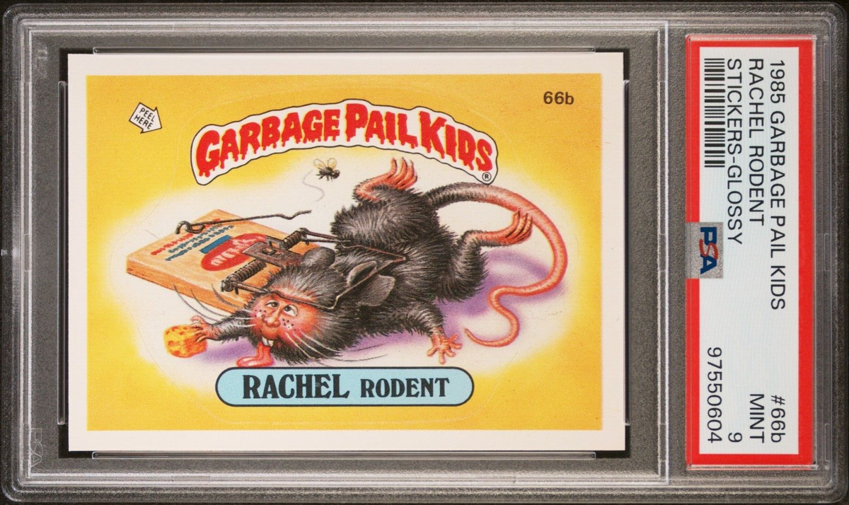 1985 Garbage Pail Kids Series 2 OS2 RACHEL RODENT 66b GLOSSY PSA 9
