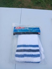 CCM Hockey Socks Youth Nos White Blue Stripes