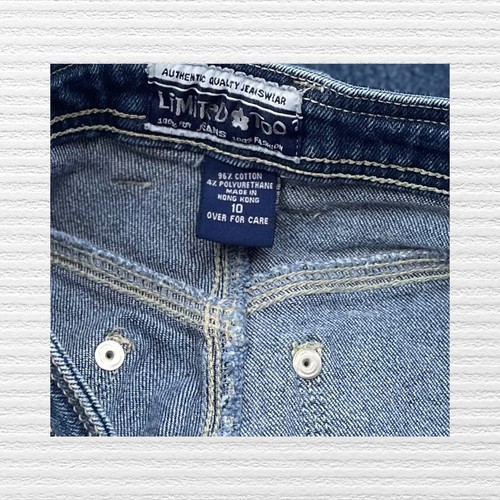 Vintage Limited Too Girls Capri Jeans Dark Wash Blue Denim 5-Pocket Size 10 - Picture 11 of 11