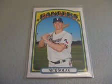 2021 Topps Heritage #277 Print Error Wrong Back Nick Solak w/Marlins Rookies SP