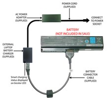 External Laptop Battery Charger for Toshiba Satellite L670 L750 P755 PA3817U-1Bx