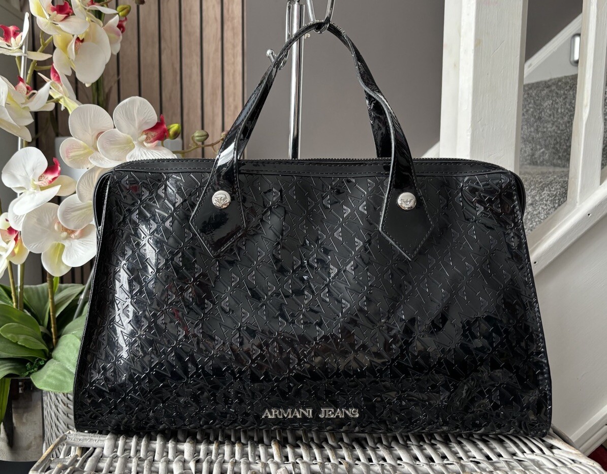 Giorgio Armani Bag Armani Jeans Handtasche Lack Armani Jeans