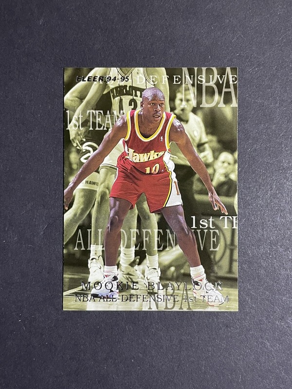 1994-95 Fleer Mookie Blaylock All Defensive Insert Card #1 - Atlanta Hawks