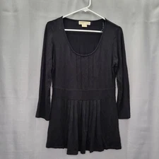 Micael Kors Women Size M Black 3/4 Sleeve Top