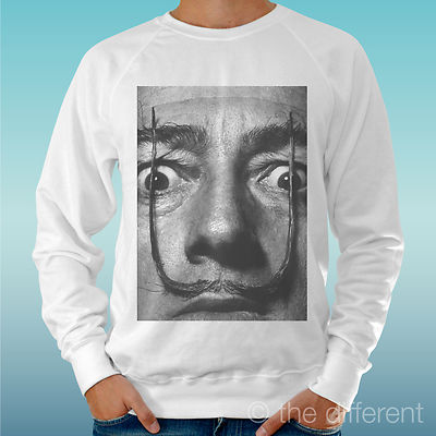 T-SHIRT COLLO V SALVATOR DALI' BAFFI SU MUSTACHE - NO HAPPINESS NO MY-SHIRT