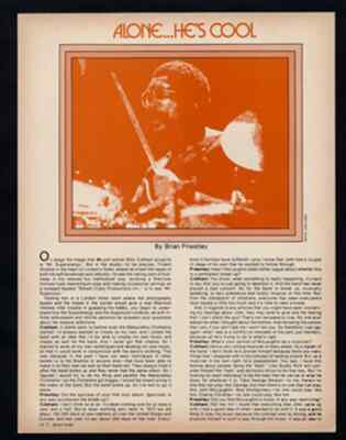 Billy Cobham Mahavishnu Alone He's Cool Down Beat 1970s Cutting