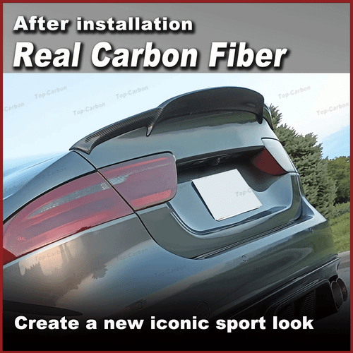 Fit For Jaguar XE XEL X760 2016-18 REAL Carbon Fiber Rear Trunk Spoiler Wing Lip - Picture 3 of 11