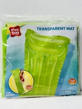 Inflatable Raft Blow-Up Air Bed Mat Pool Float Blue & Green Adult Kids Rafts NEW